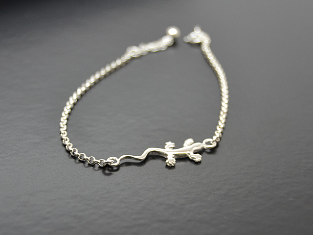 Erbsarmband mit Gekko (17 cm + 3.5 cm) (2.0 mm)