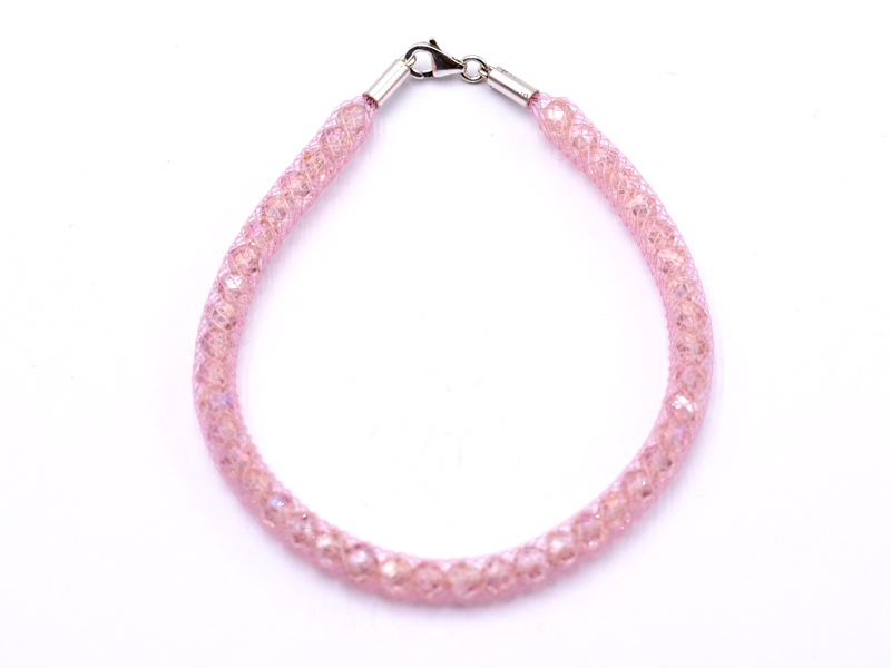 Schlaucharmband mit Silberverschluss (19 cm)(4mm)