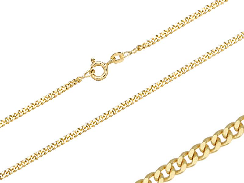 Panzerkette 925 Sterlingsilber vergoldet in 50 cm (3er Pack)