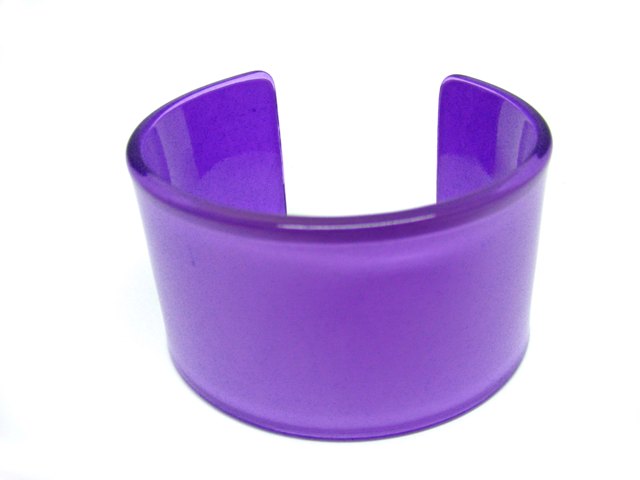 Armreifen aus Acryl (7.0 cm) - Lila