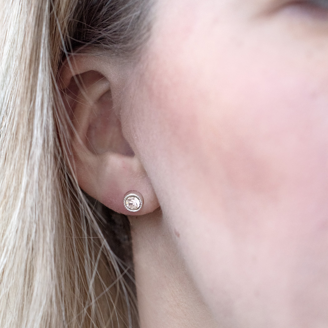 Ohrstecker OS19 mit Premium Crystal in 6 mm (2 Paar) 