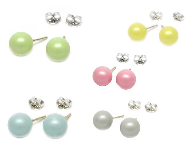 Ohrstecker Perle Pastell mit Premium Perle