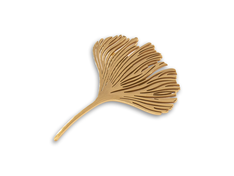 Brosche Gingkoblatt