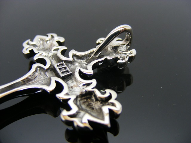 Anhänger Kreuz, Black Onyx, Zirkonia
