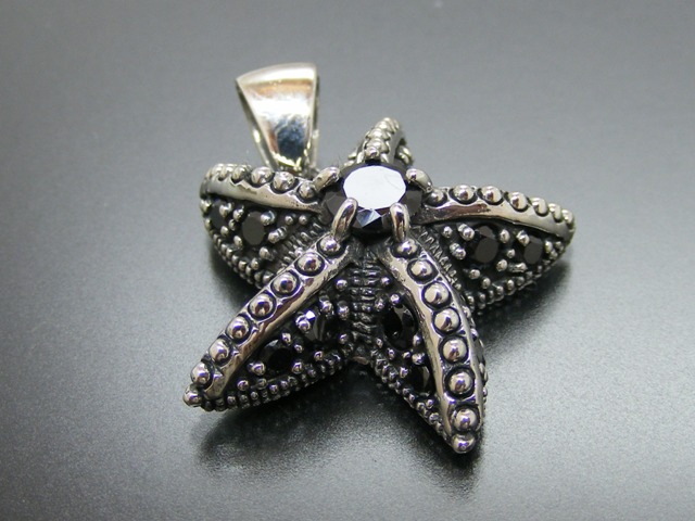 Anhänger Seestern, Black Onyx