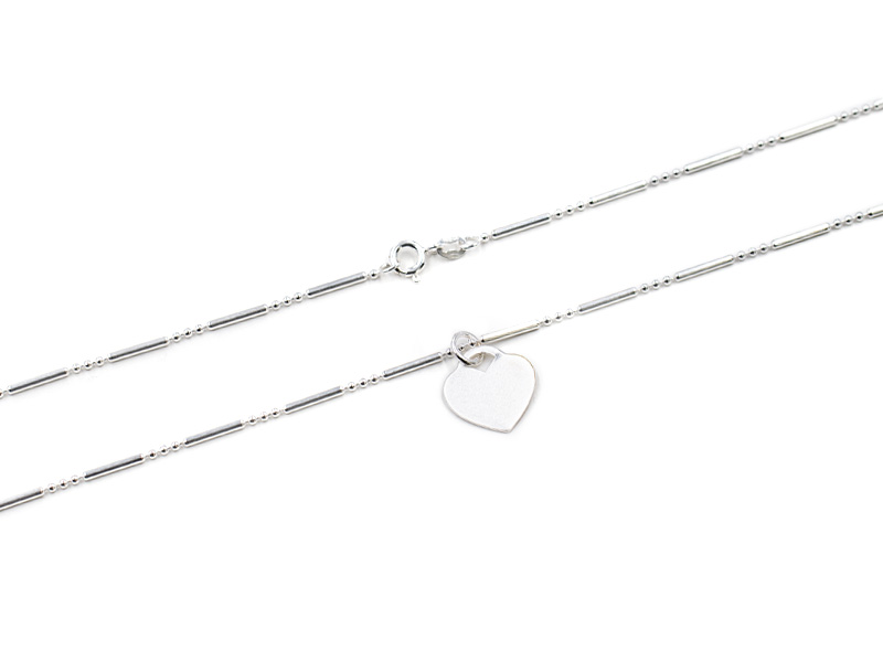 Kette mit Gravurplatte Herz