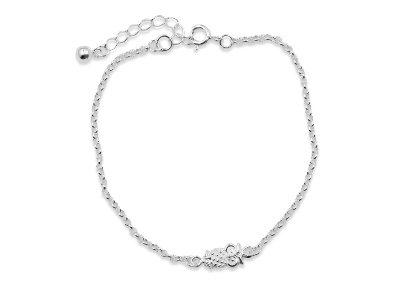 Erbsarmband mit Eule (18 cm + 3.0 cm) (2.0 mm)