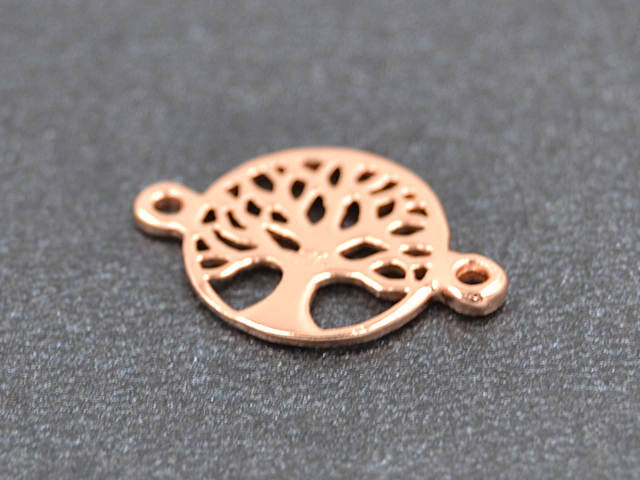 Anhänger Baum des Lebens rosevergoldet, Doppelöse