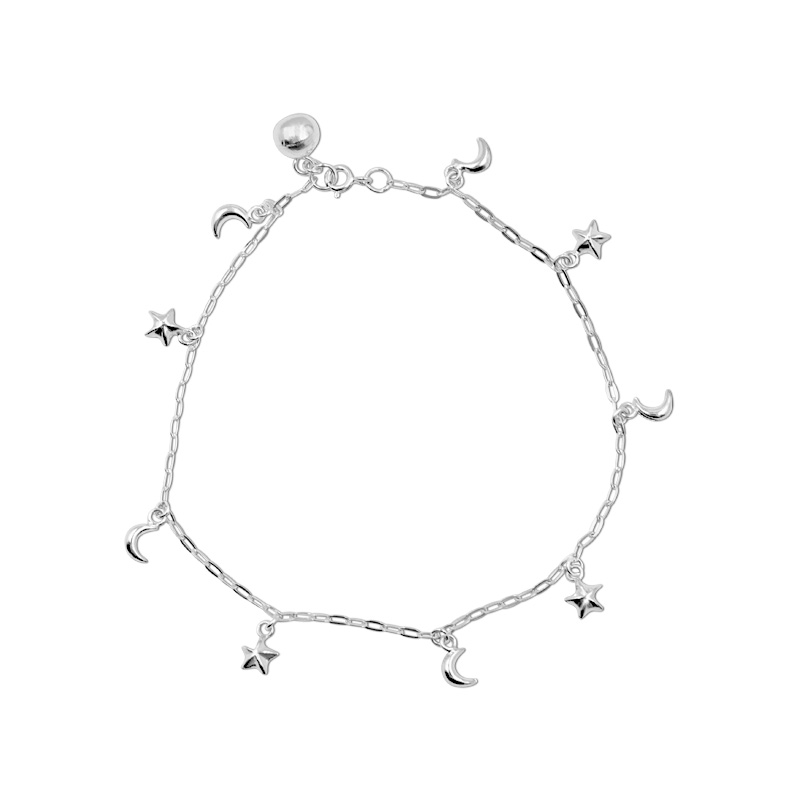 Fußkette Monde und Sterne (25 cm)