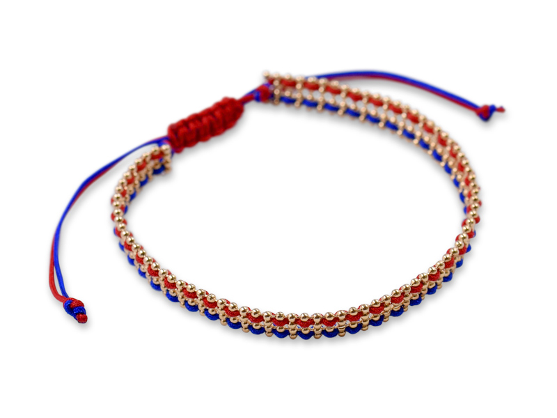 Armband Orient mit Schiebeverschluss-Rot Blau