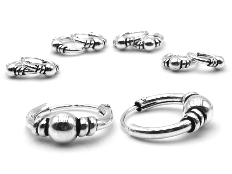 Bali Creolen (4.0 mm x 14 mm) (5 Paar)