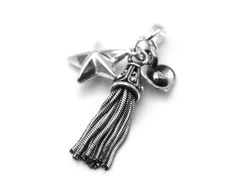 Anhänger Quasten, Stern, Herz