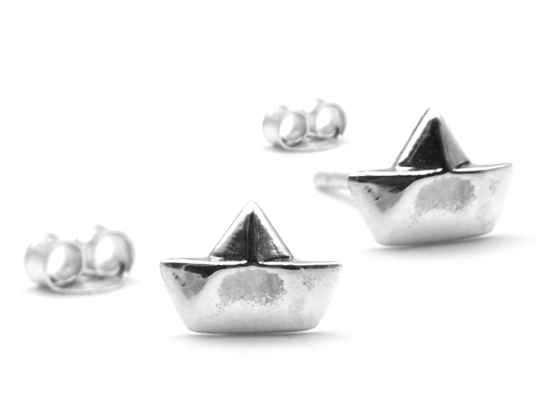 Ohrstecker "Papierschiff"