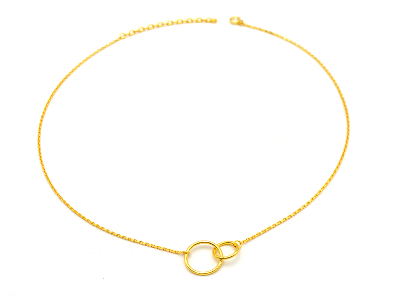 Collier "Kreise" (40+5cm) vergoldet