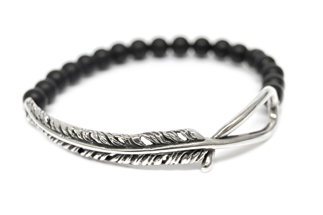 Armband Black Pearl "Feder"