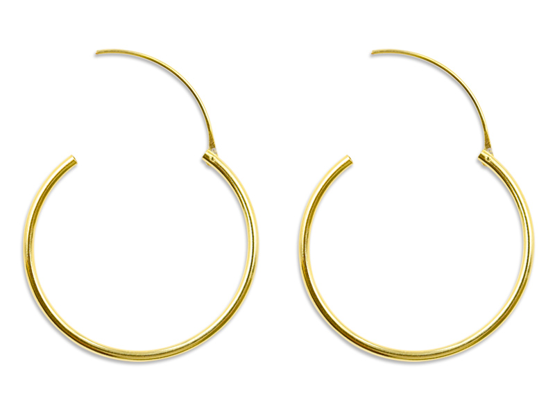 Creolen (1.5 mm x 30 mm) vergoldet