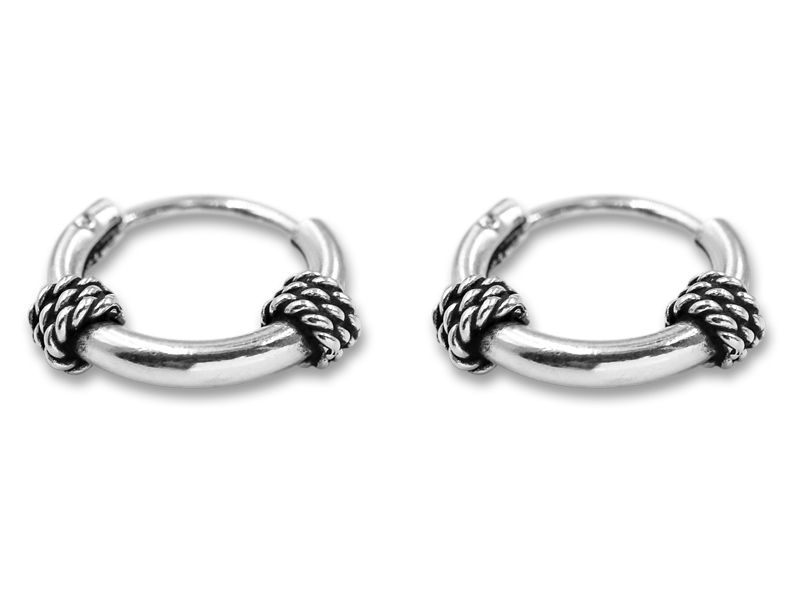 Bali Creolen (1.2 mm x 10mm) (5 Paar)