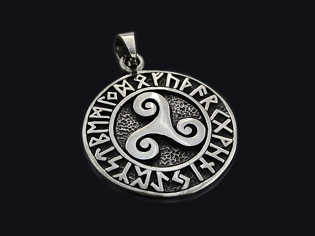 Anhänger Triskele, keltische Runen