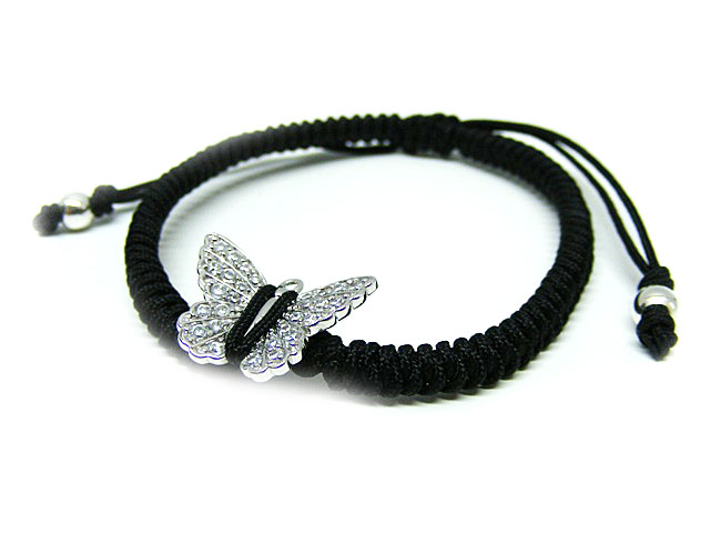 F.-Armband mit Schmetterling und Steine