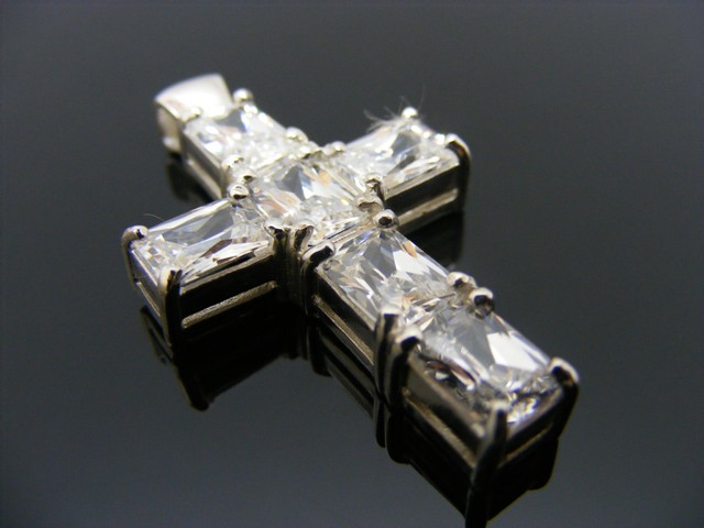 Anhänger Kreuz, Zirkonia