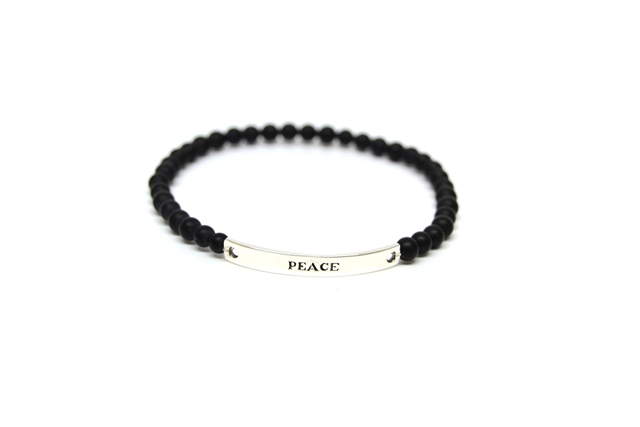 Armband Black Pearl "Peace"