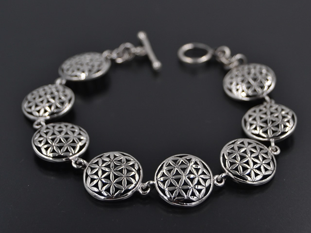 Armband aus Anhängern Blume des Lebens (18 cm) (1.6 cm)