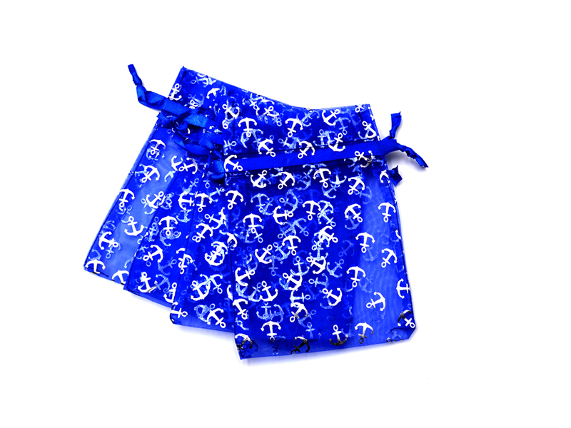 Organzaverpackung "Maritim" (100 Stück) (9 x 7 cm)