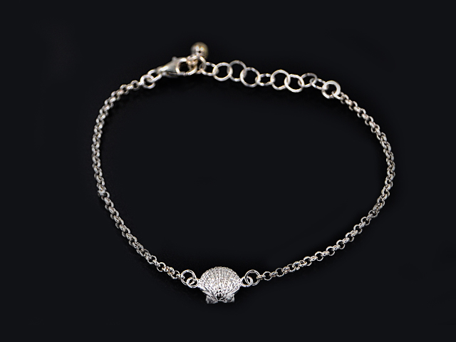 Erbsarmband mit Muschel (17 cm + 3.5 cm) (2.0 mm)