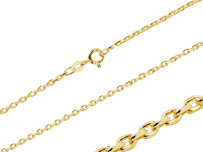 Ankerkette 925 Sterlingsilber vergoldet in 45 cm (3er Pack)