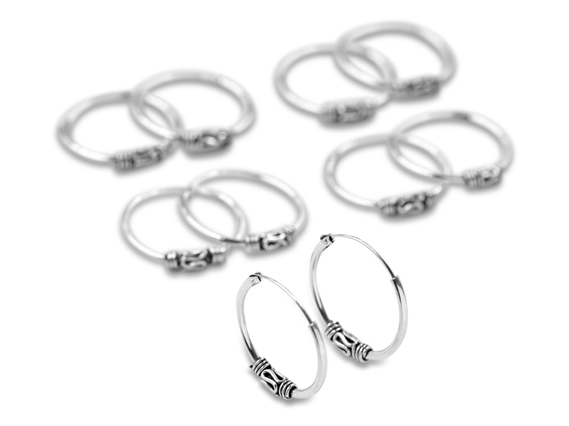 Bali Creolen (1.2 mm x 18 mm) (5 Paar)