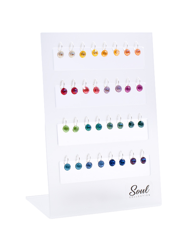 Display Ohrhänger HK39TB mit Premium Crystal in 8 mm (16 Paar) - Summery Edition