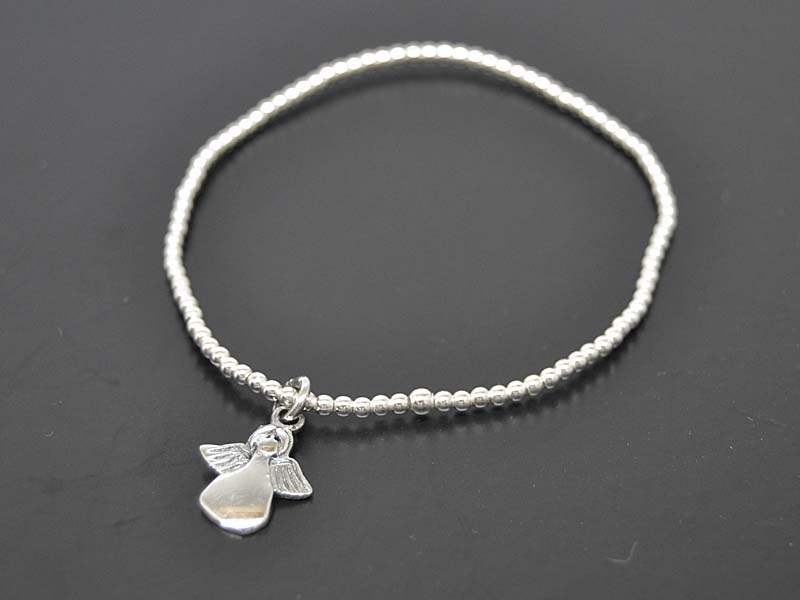 Kugelarmband mit Anhänger Engel (16.5 cm) (2.0 mm)