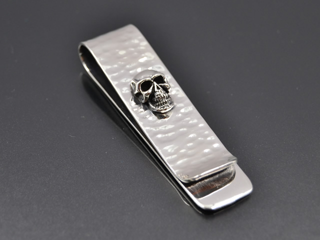 Geldklammer gehämmert Totenkopf 