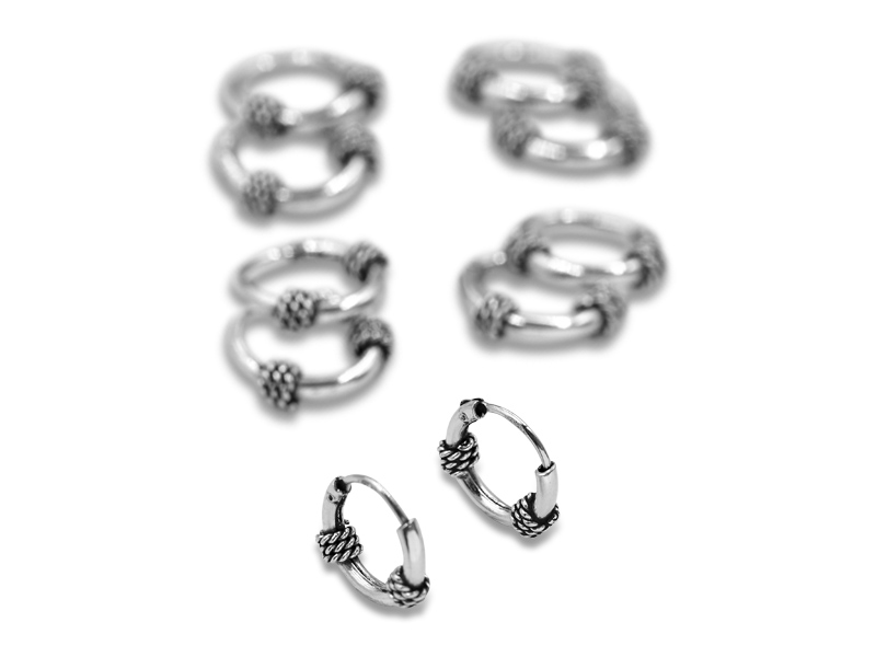 Bali Creolen (1.2 mm x 10mm) (5 Paar)