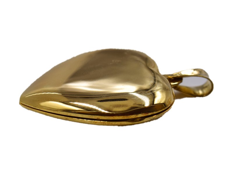 Anhänger Medaillon Herz vergoldet