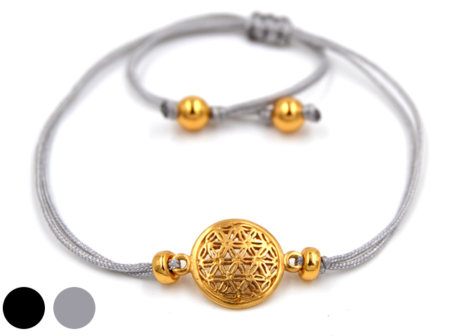 Freundschaftsarmband "Blume des Lebens" vergoldet