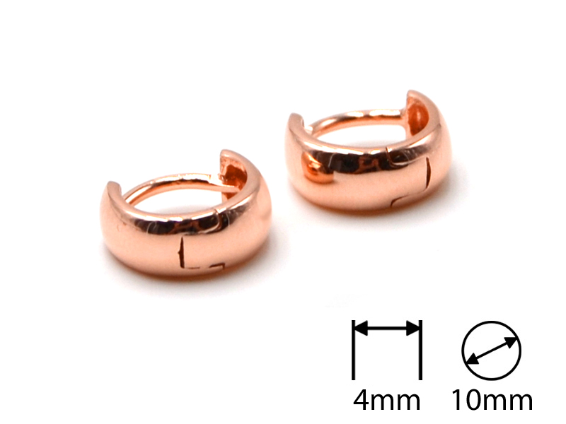 Creolen (4.0 mm x 10 mm) rosévergoldet