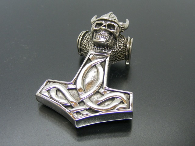 Anhänger "Thors Hammer" mit Skull