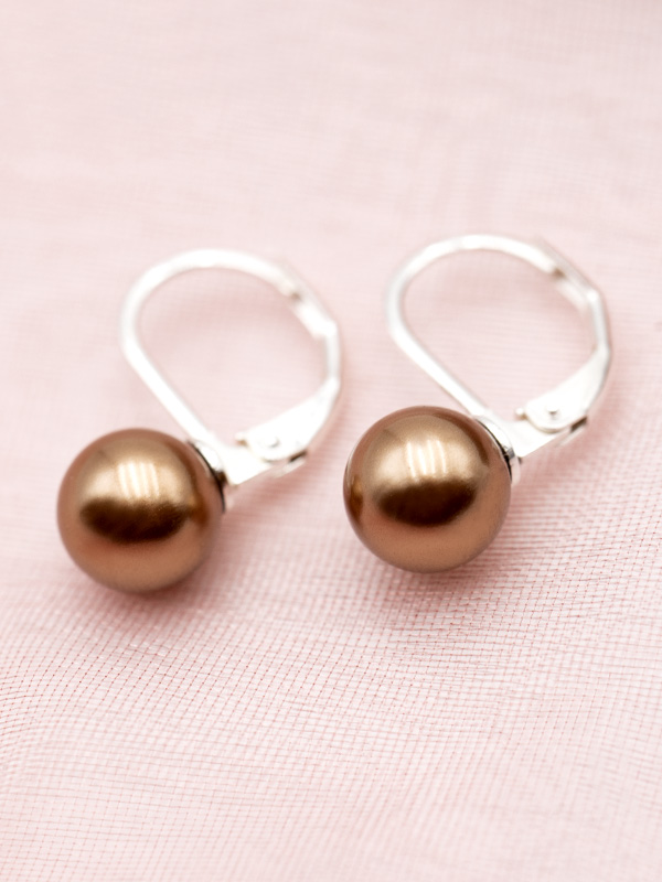 Ohrhänger HKP10BR mit Premium Perle in 10 mm