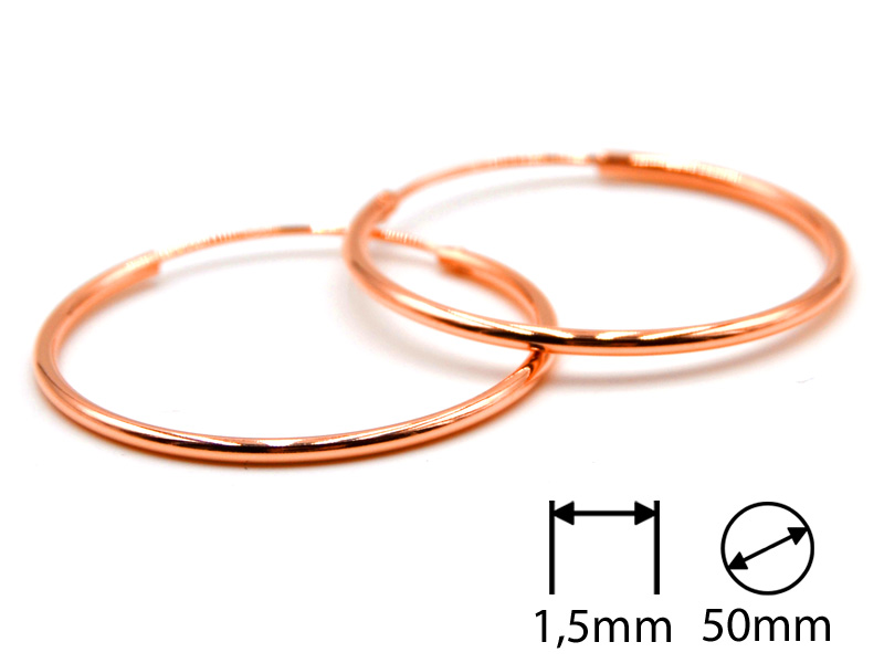 Creolen (1.5 mm x 50 mm) rosévergoldet