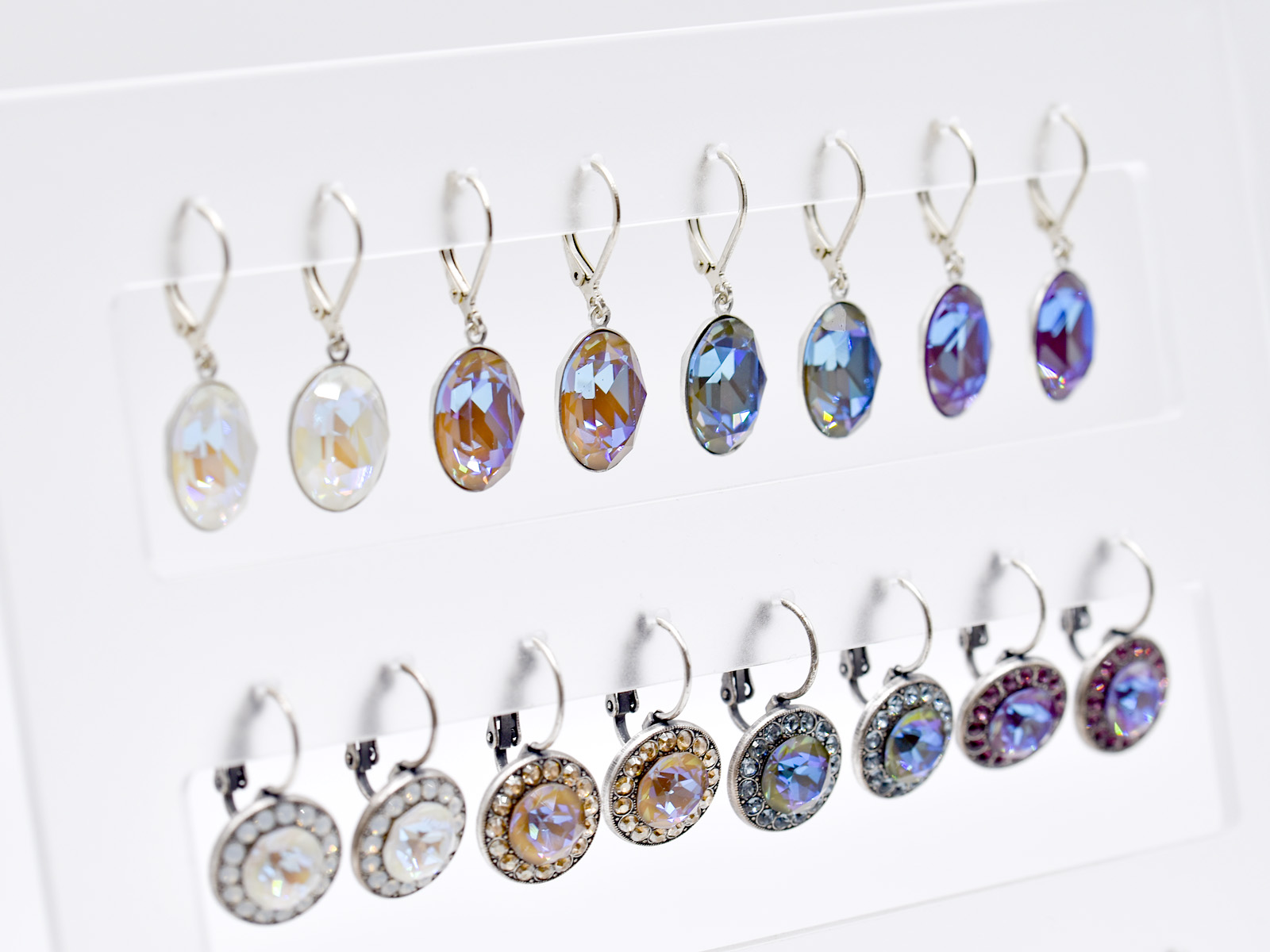 Display Ohrhänger Kombi DeLite mit Premium Crystal (16 Paar)