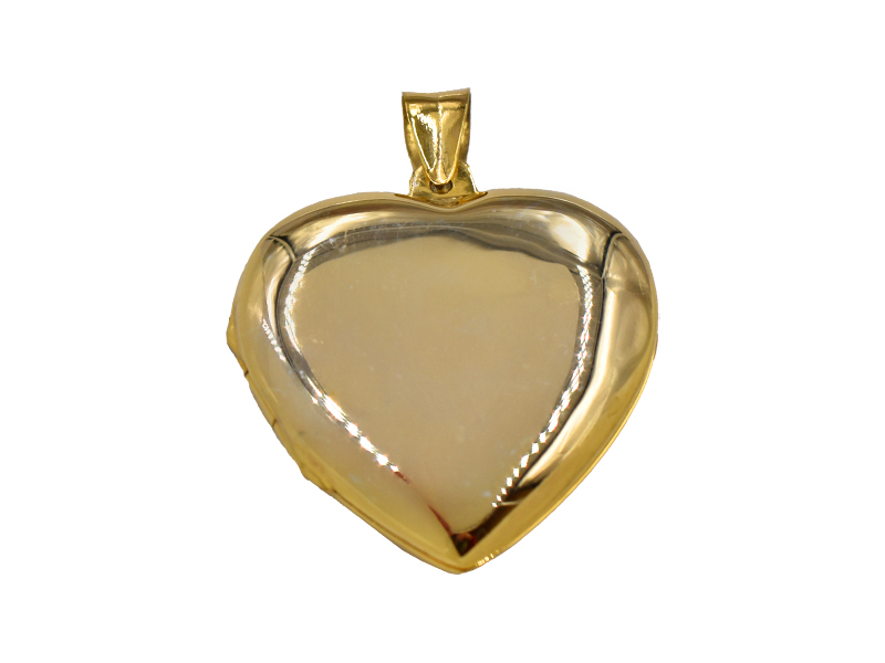 Anhänger Medaillon Herz vergoldet