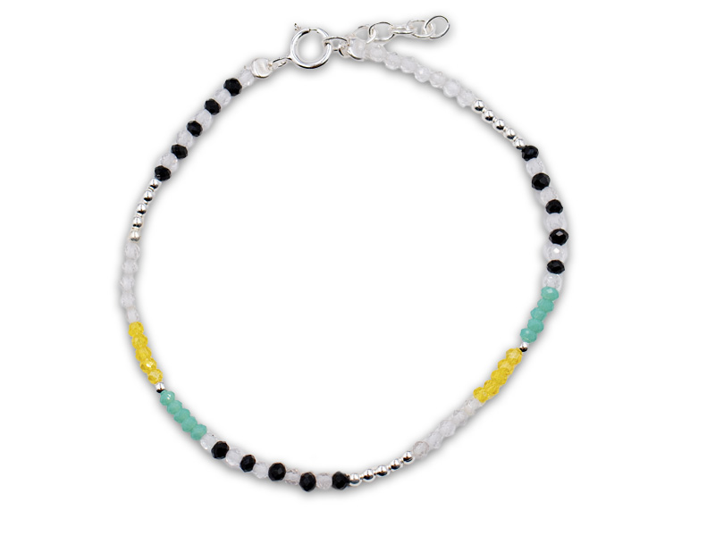 Armband mit Glassteinen (17 cm + 2.0 cm) (2.6 mm)