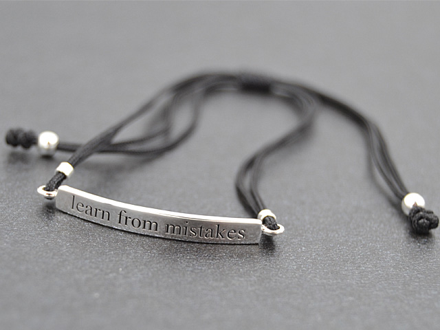 Freundschaftsarmband "Learn from mistakes"