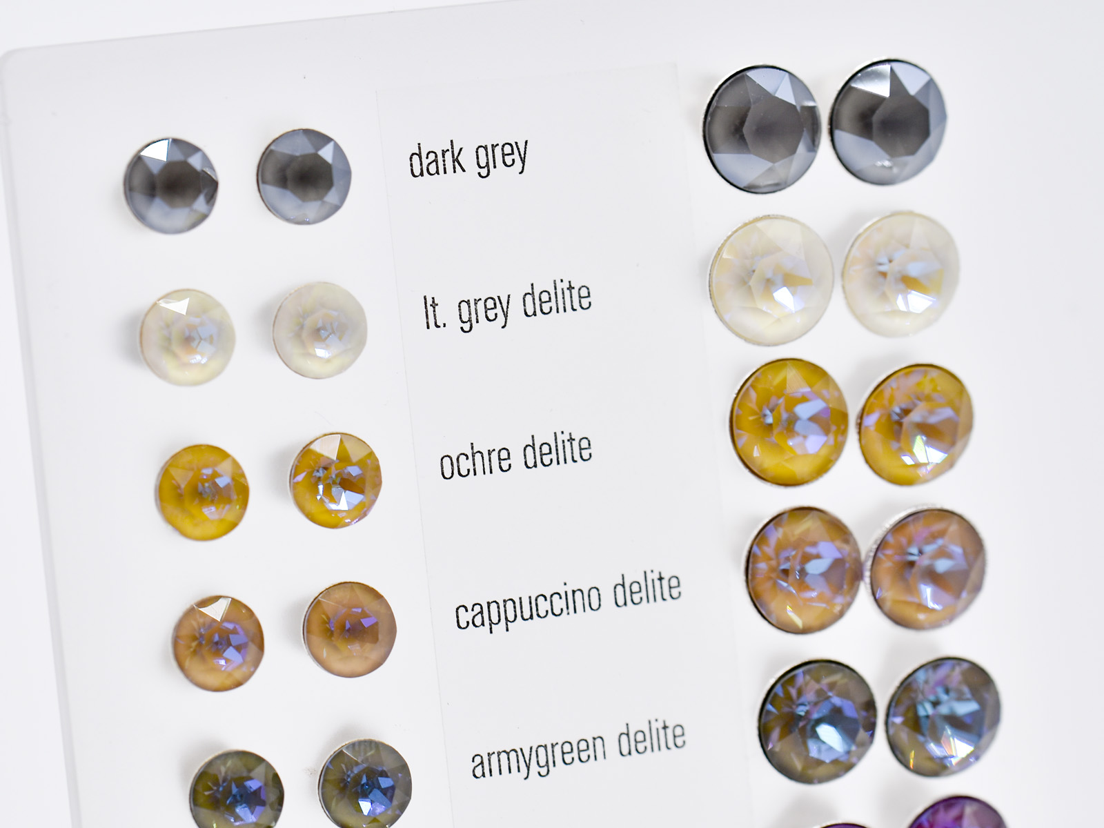 Display Ohrstecker OSGK29 und OSGK39 mit Premium Crystal (22 Paar) - DeLite Edition