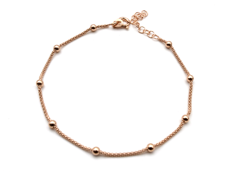 Armband "Lynn" (18+3cm)(3St.) in rosevergoldet