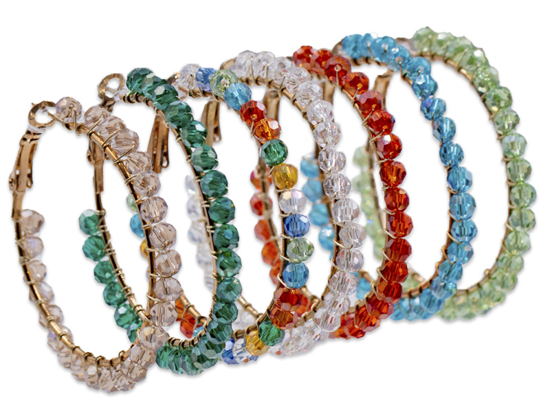 Creolen mit Glassteinen