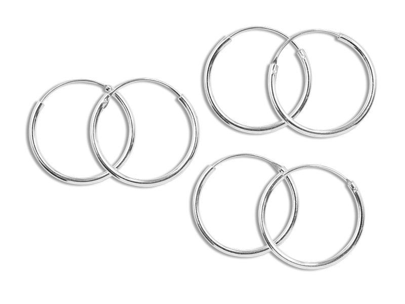 Creolen (1.5 mm x 20mm) (3 Pack)