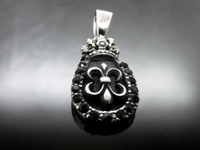 Anhänger "Franz. Lilie" mit Stein