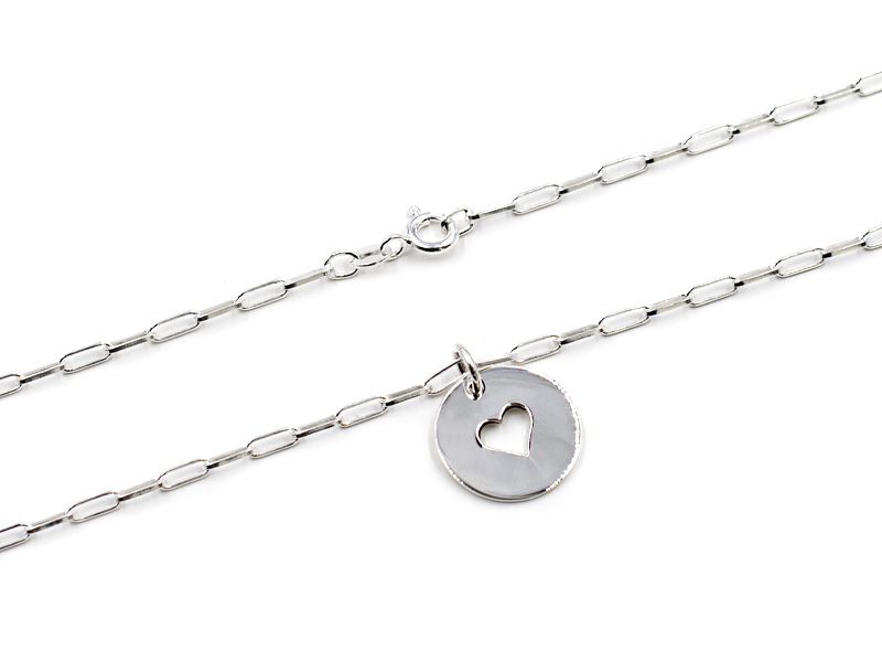 Kette mit Gravurplatte Herz